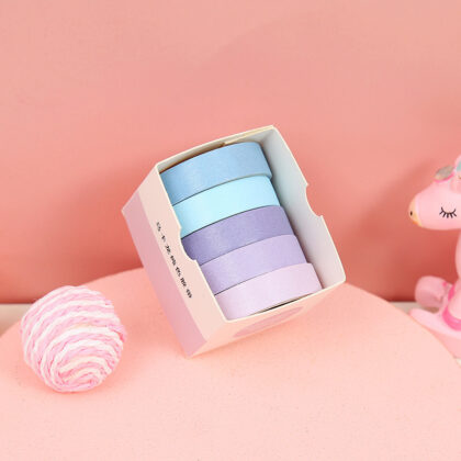5 Rolls/Set Cute Macaron Solid Color Was